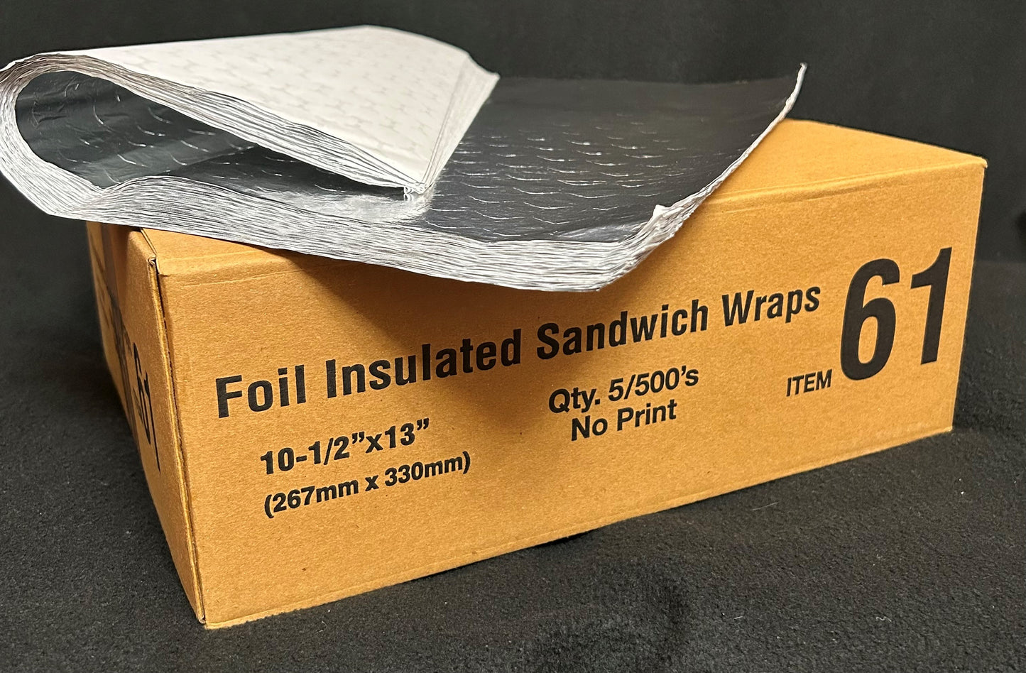 2,500 pack Cushion Foil Sandwich Wrap 10.5" x 13"