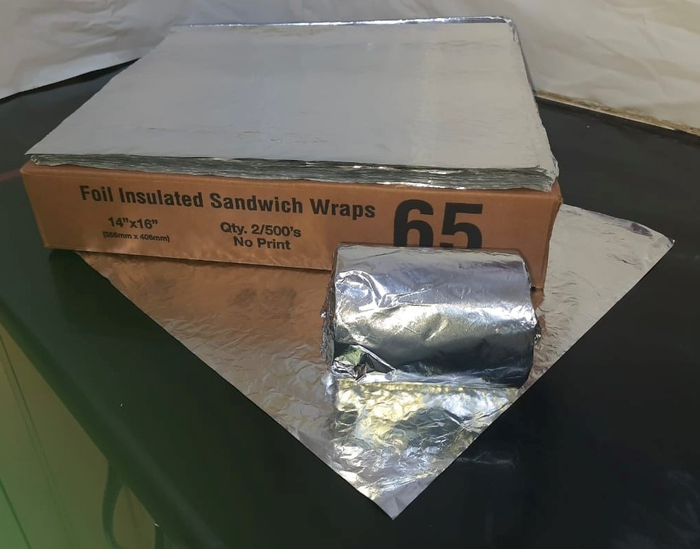 Cushion Foil Insulated Sandwich Wraps – No Print – 14" x 16" – 1,000 Count - Image 2