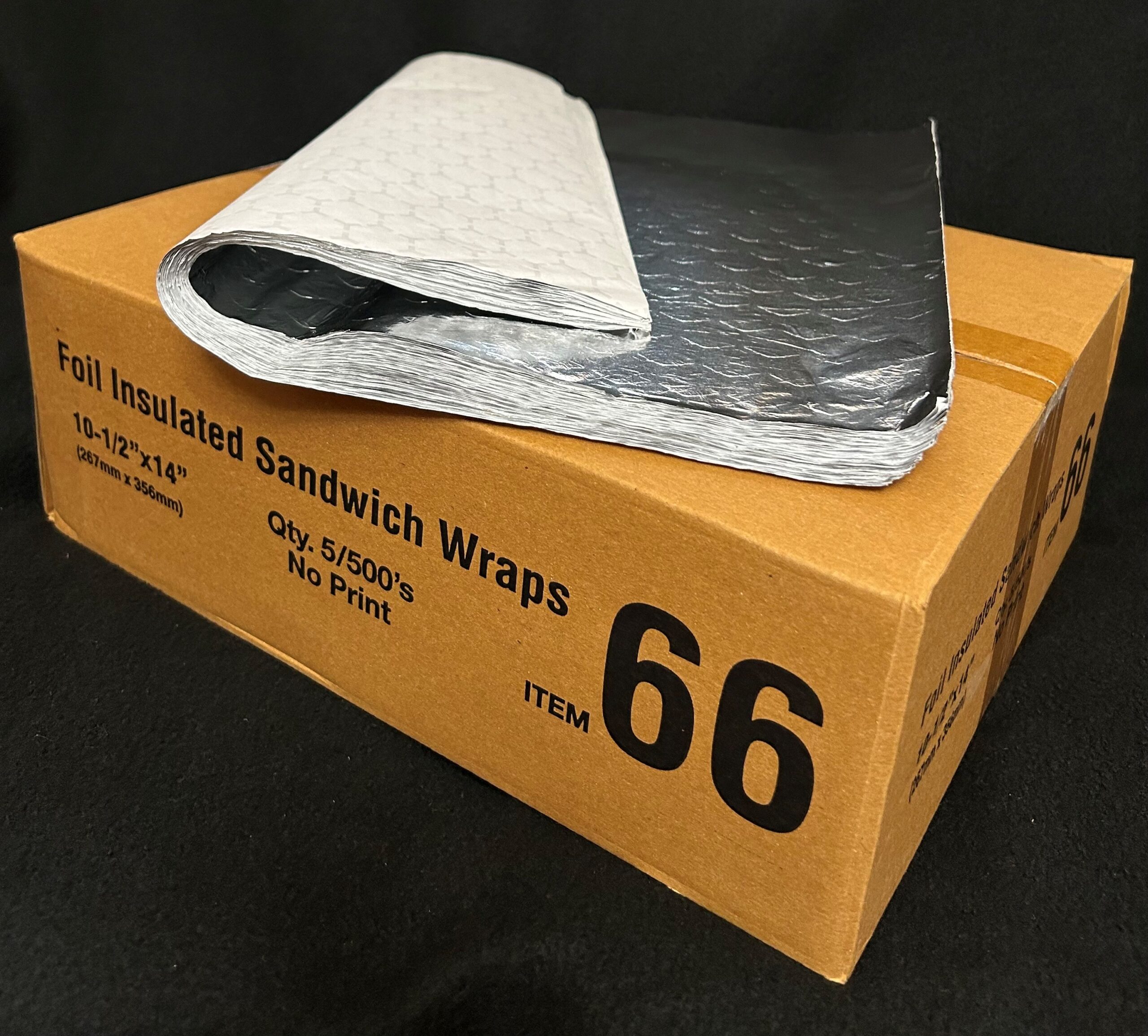 Cushion Foil Insulated Sandwich Wraps – No Print – 10.5" x 14" – 2,500 Count - Image 2