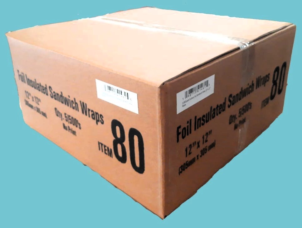 Cushion Foil Insulated Sandwich Wraps – No Print – 12" x 12" – 2,500 Count - Image 3