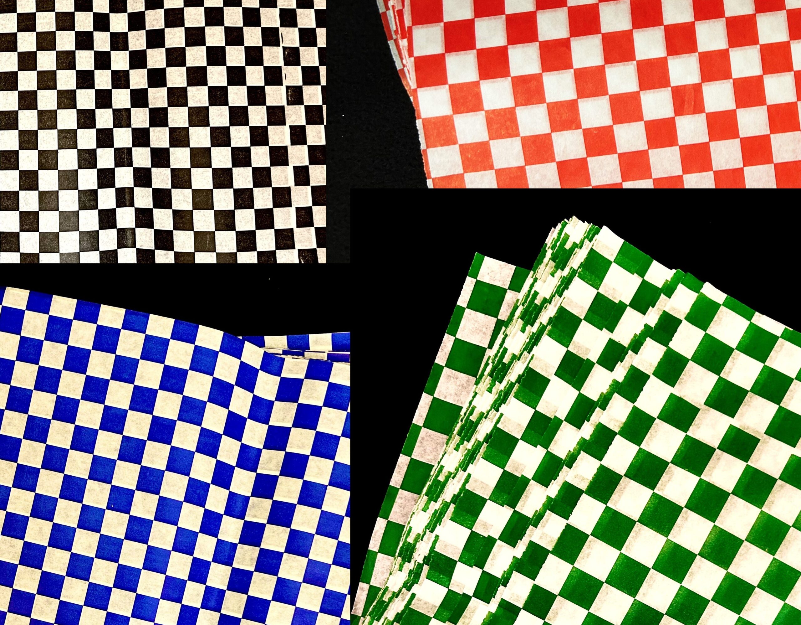 Grease Resistant Wraps & Basket Liners – Green Check – 12" x 12" – 1,000 Pack - Image 3